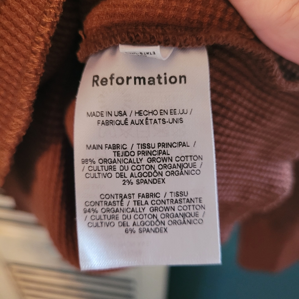 Reformation Brown Waffle Knit Top - Picture 3 of 3